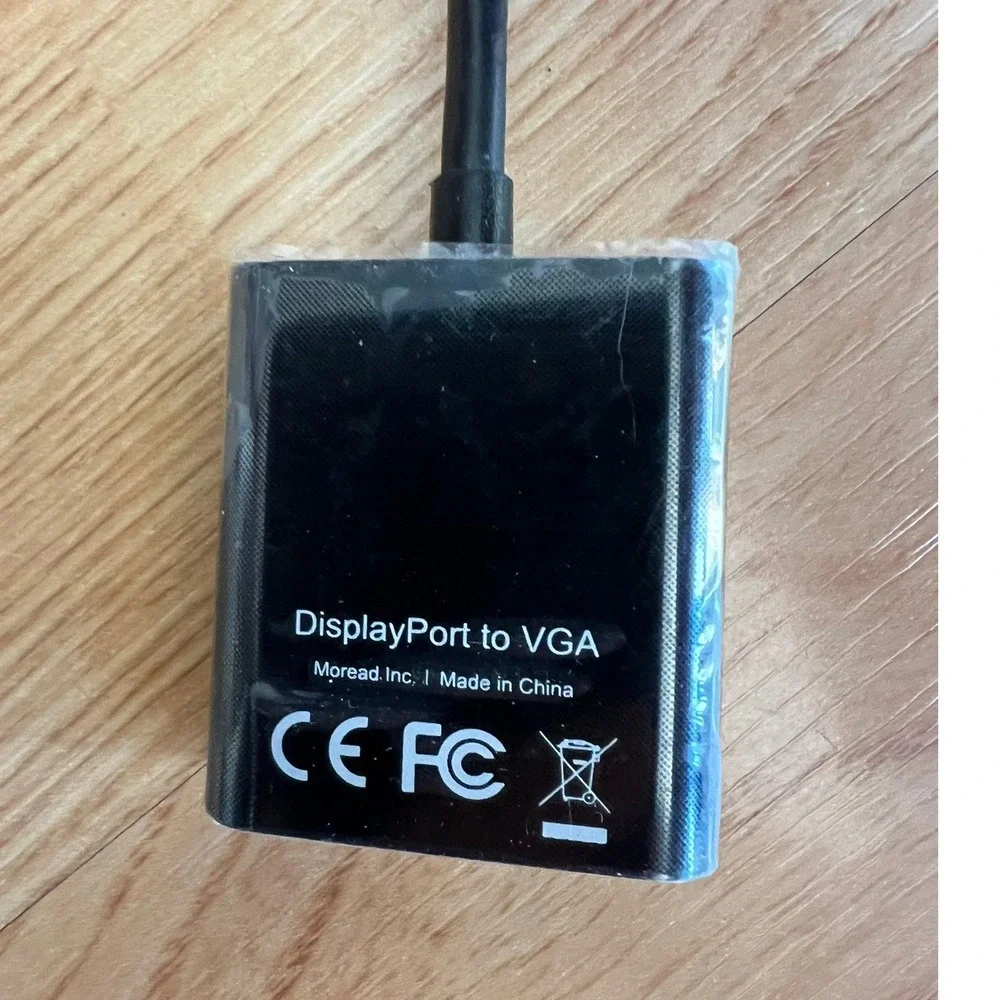 Moread DisplayPort to VGA Adapter OS Black Brand New 1080p Video Converter